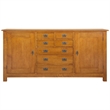 Crafters and Weavers Arts and Crafts 7-Drawer Solid Wood Sideboard in Cherry