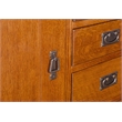 Crafters and Weavers Arts and Crafts 7-Drawer Solid Wood Sideboard in Cherry