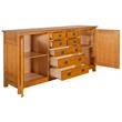 Crafters and Weavers Arts and Crafts 7-Drawer Solid Wood Sideboard in Cherry