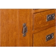 Crafters and Weavers Arts and Crafts 7-Drawer Solid Wood Sideboard in Cherry