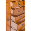 Crafters and Weavers Arts and Crafts 7-Drawer Solid Wood Sideboard in Cherry
