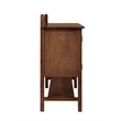 Crafters and Weavers Arts and Crafts 2-Door Solid Wood Sideboard in Walnut