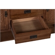 Crafters and Weavers Arts and Crafts 2-Door Solid Wood Sideboard in Walnut