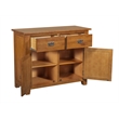 Crafters and Weavers Arts and Crafts 2-Drawer Solid Wood Cabinet in Cherry