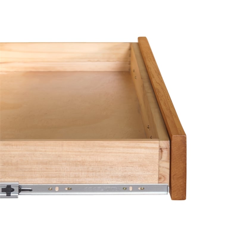 Crafters and Weavers Arts and Crafts 2-Drawer Solid Wood Cabinet in Cherry