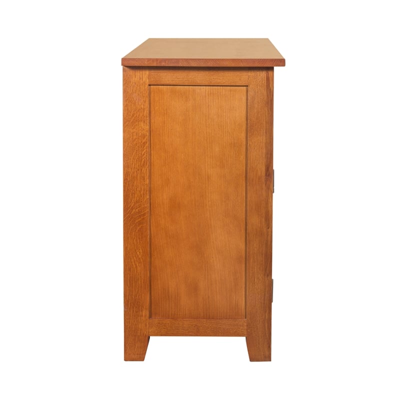 Crafters and Weavers Arts and Crafts 2-Drawer Solid Wood Cabinet in Cherry