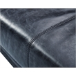 Crafters and Weavers Waco Contemporary Italian Leather Loveseat in Slate