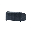 Crafters and Weavers Waco Contemporary Italian Leather Loveseat in Slate