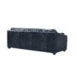 Crafters and Weavers Waco Contemporary Italian Leather Sofa in Slate