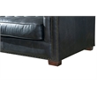 Crafters and Weavers Tuxedo Contemporary Italian Leather Loveseat in Slate