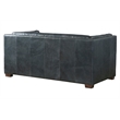 Crafters and Weavers Tuxedo Contemporary Italian Leather Loveseat in Slate