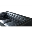 Crafters and Weavers Tuxedo Contemporary Italian Leather Sofa in Slate