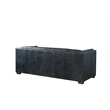 Crafters and Weavers Tuxedo Contemporary Italian Leather Sofa in Slate