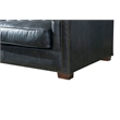 Crafters and Weavers Tuxedo Contemporary Italian Leather Sofa in Slate