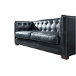 Crafters and Weavers Tuxedo Contemporary Italian Leather Sofa in Slate
