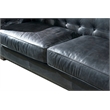 Crafters and Weavers Tuxedo Contemporary Italian Leather Sofa in Slate