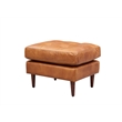 Crafters and Weavers Alamo Contemporary Italian Leather Sofa in Light Brown