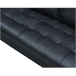 Crafters and Weavers Alamo Contemporary Italian Leather Sofa in Slate