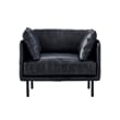Crafters and Weavers Venezia Contemporary Leather Arm Chair in Slate
