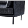 Crafters and Weavers Venezia Contemporary Leather Arm Chair in Slate