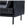 Crafters and Weavers Venezia Contemporary Leather Loveseat in Slate