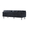 Crafters and Weavers Venezia Contemporary Leather Loveseat in Slate