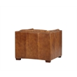 Crafters and Weavers Tuxedo Contemporary Leather Arm Chair in Light Brown