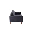Crafters and Weavers Cosmic Contemporary PU Faux Leather Loveseat in Black
