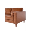 Crafters and Weavers Cosmic Contemporary PU Faux Leather Loveseat in Brown
