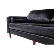 Crafters and Weavers Cosmic Contemporary PU Faux Leather Sofa in Black