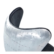 Crafters and Weavers Cruz Leather & Metal Spitfire Shell Egg Chair in Slate