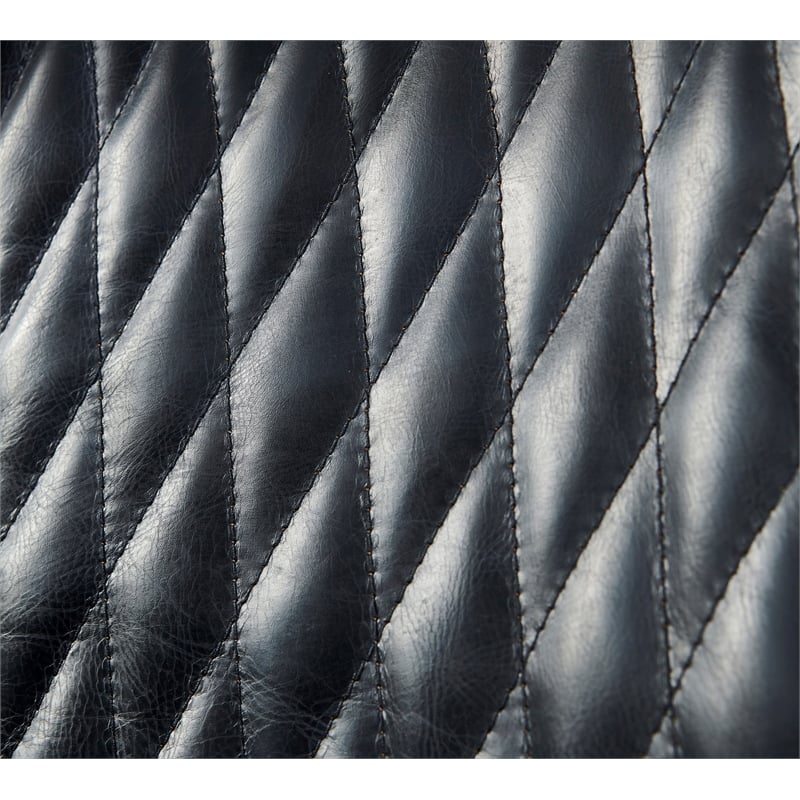 Crafters and Weavers Cruz Leather & Metal Spitfire Shell Egg Chair in Slate