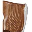Crafters and Weavers Cruz Leather & Metal Spitfire Shell Egg Chair in Slate