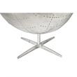 Crafters and Weavers Cruz Leather & Metal Spitfire Shell Egg Chair in Slate