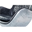 Crafters and Weavers Cruz Leather & Metal Spitfire Shell Egg Chair in Slate