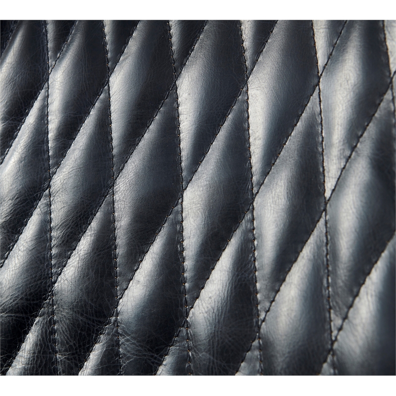 Crafters and Weavers Cruz Leather & Metal Spitfire Shell Egg Chair in Slate