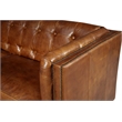 Crafters and Weavers Tuxedo Contemporary Leather Arm Chair in Light Brown