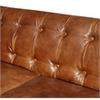 Crafters and Weavers Tuxedo Contemporary Leather Arm Chair in Light Brown