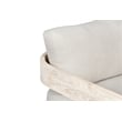 Paradiso Outdoor Solid Teak Wood Chair Natural look - Grey fabric