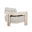 Paradiso Outdoor Solid Teak Wood Chair Natural look - Grey fabric