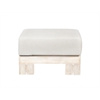 Paradiso Outdoor Teak Natural Look Ottoman - Gray Fabric