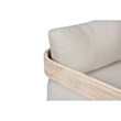 Paradiso Outdoor Teak Natural Look Swivel Chair - Gray Fabric