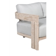 Paradiso Teak Wood Sofa Natural Look - Light Grey Fabric