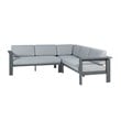 Sardinia Aluminum Frame Outdoor Sectional Sofa - Gray