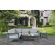 Sardinia Aluminum Frame Outdoor Sectional Sofa - Gray
