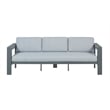 Sardinia Aluminum Frame Outdoor Sofa - Gray Cushions
