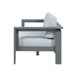 Sardinia Aluminum Frame Outdoor Sofa - Gray Cushions