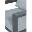 Sardinia Outdoor Arm Chair with Aluminum Metal Frame - Gray