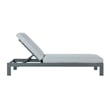 Sardinia Outdoor Chaise with Aluminum Metal Frame - Gray