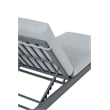 Sardinia Outdoor Chaise with Aluminum Metal Frame - Gray